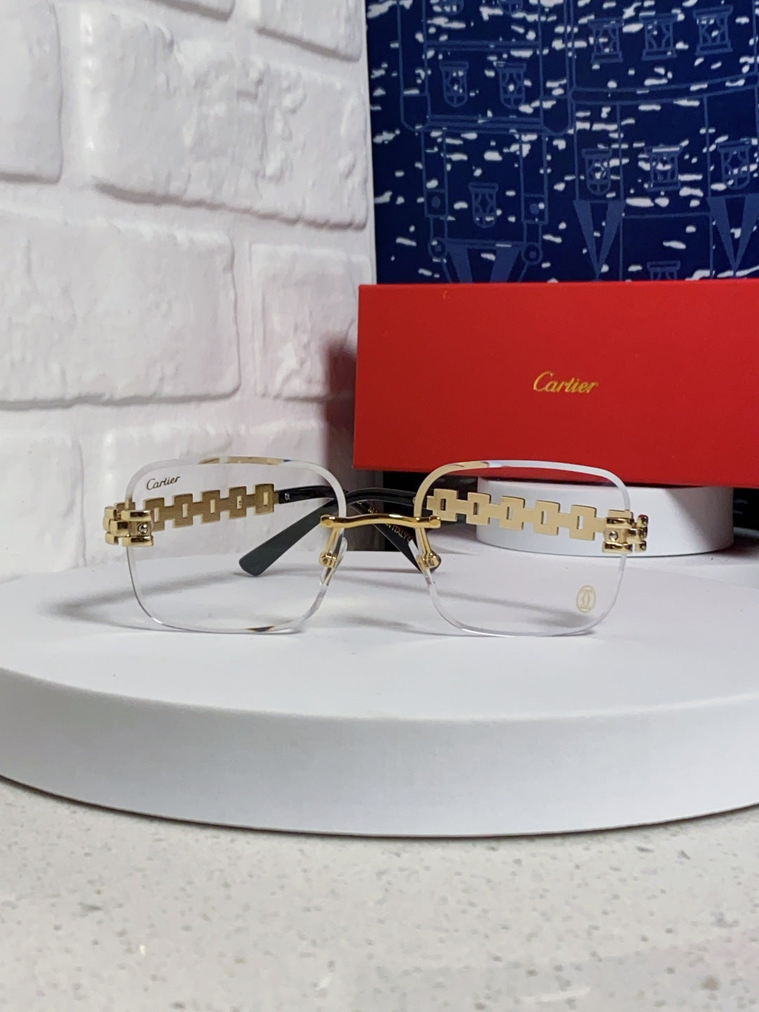 Cartier Lightweight Rimless Silver Lens Sunglasses for Men & Women - 493654
