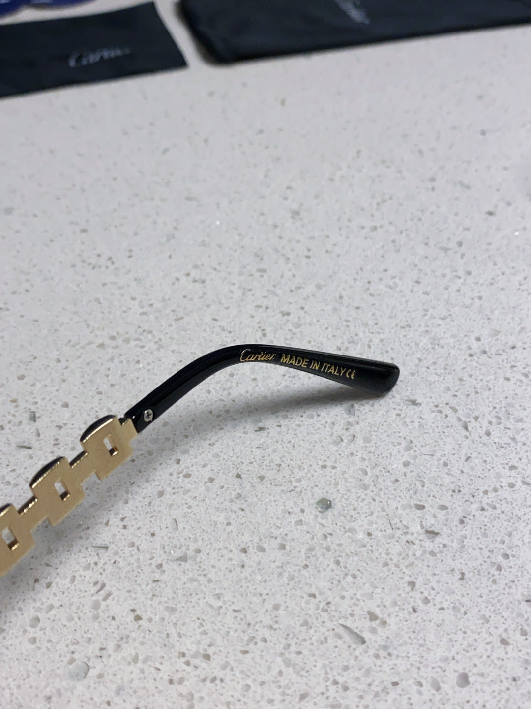 Cartier Lightweight Rimless Orange Lens Sunglasses for Men & Women - 493657 - detail image 7