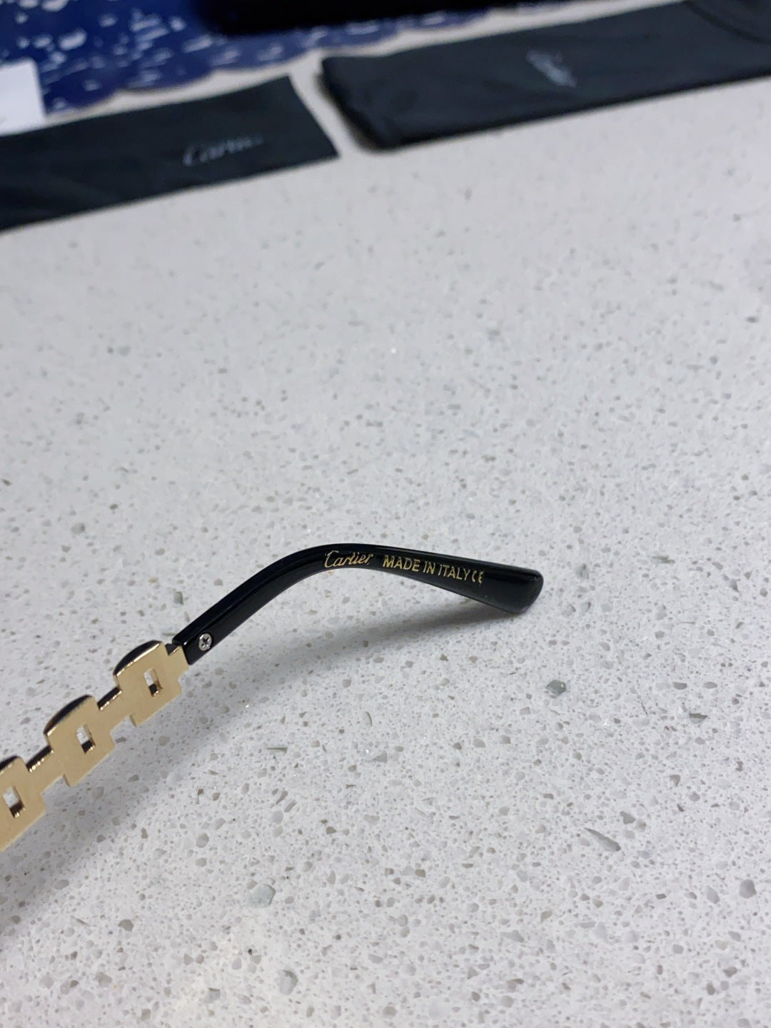 Cartier Lightweight Rimless Blue Lens Sunglasses for Men & Women - 493659 - detail image 8