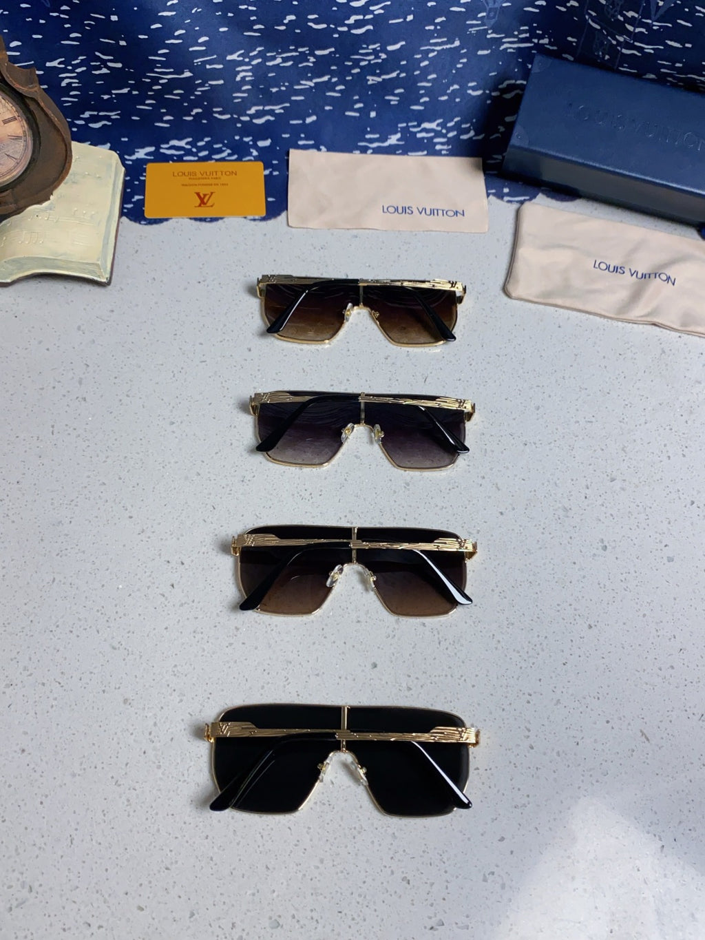 Louis Vuitton Square Brown Lens Sunglasses for Men & Women - detail image 11