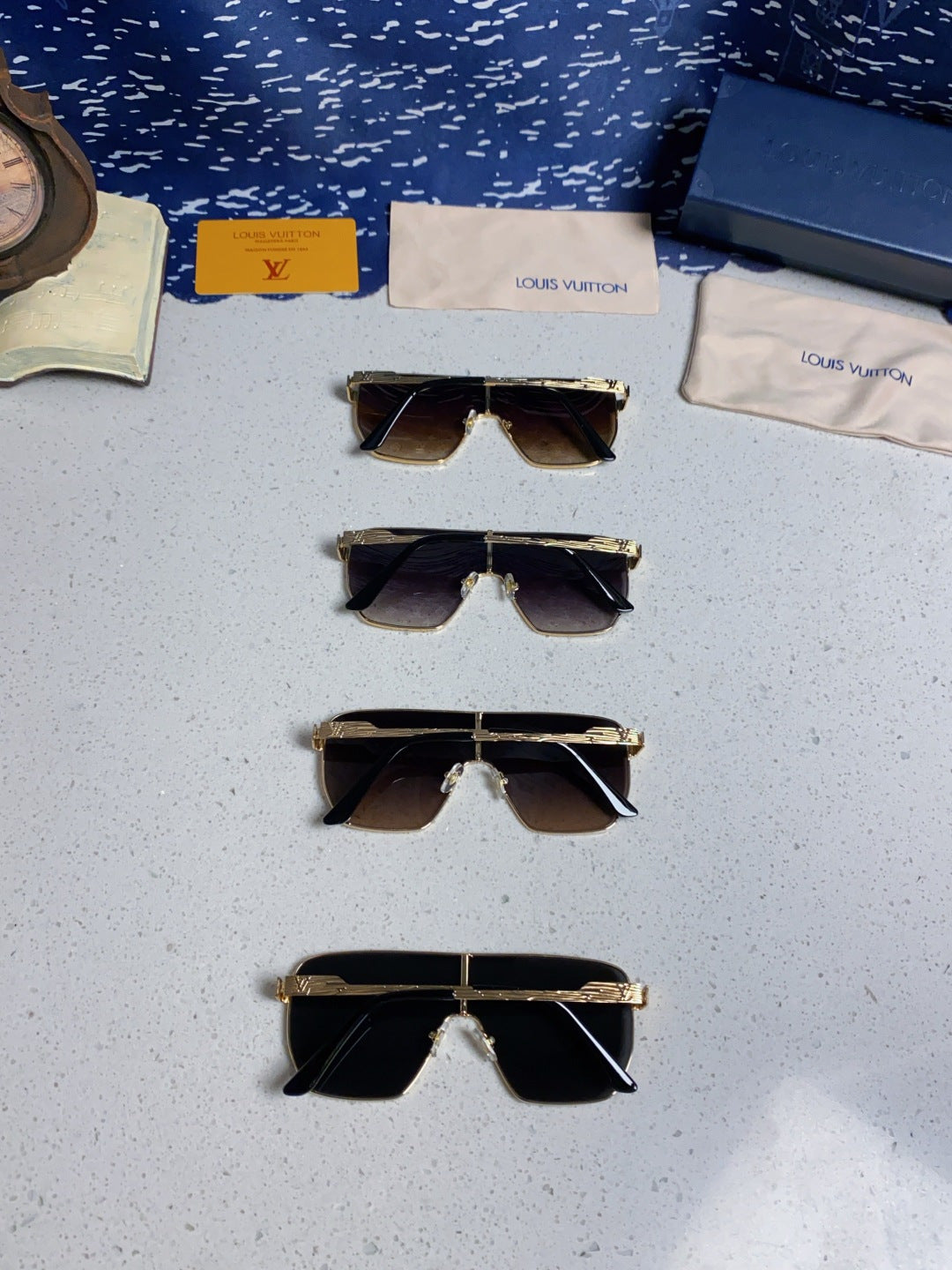 Louis Vuitton Square Brown Lens Sunglasses for Men & Women - detail image 11