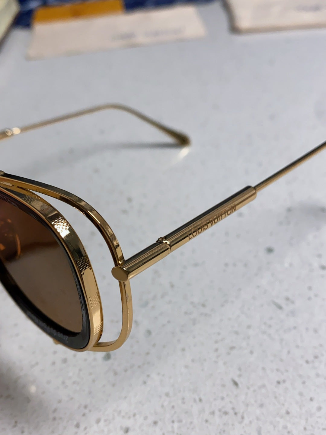 Louis Vuitton Round Brown Lens Sunglasses for Men & Women - 493158 - detail image 7