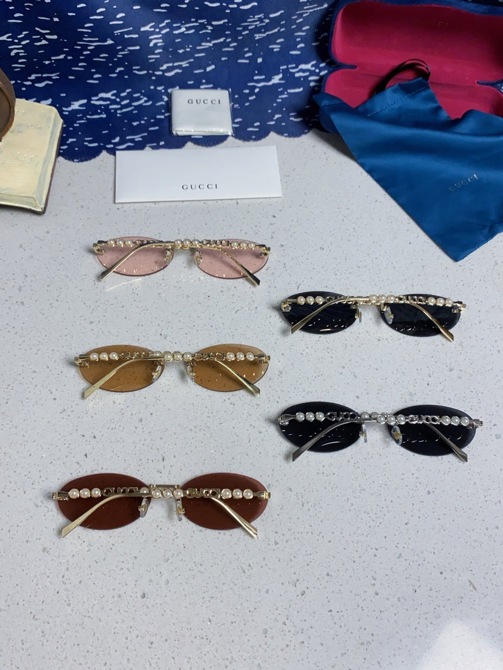 Gucci GG1922 Round Black Lens Sunglasses for Men & Women - detail image 12
