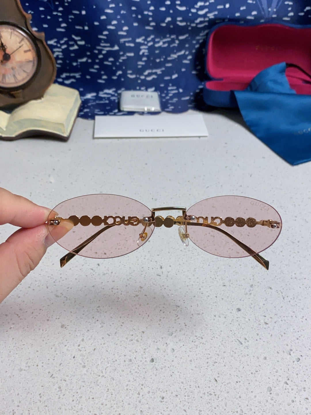 Gucci GG1922 Round Red Lens Sunglasses for Men & Women - 493290 - detail image 5