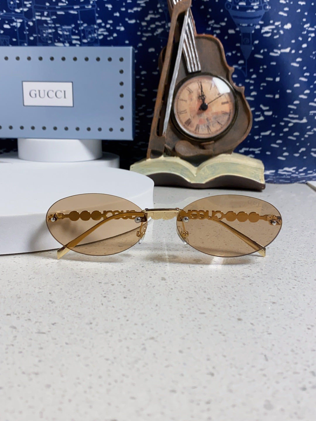 Gucci GG1922 Round Gold Lens Sunglasses for Men & Women - detail image 9