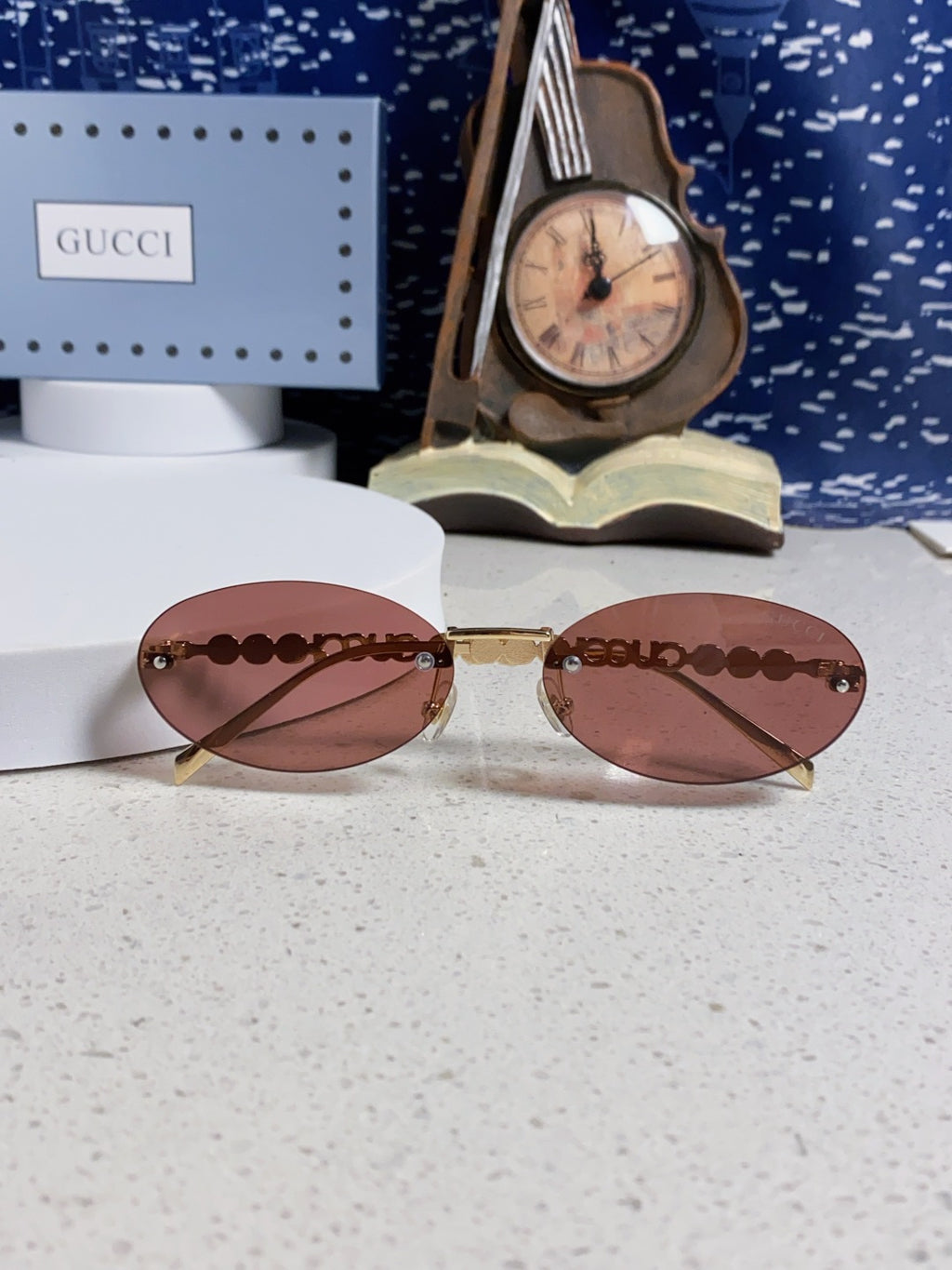 Gucci GG1922 Round Red Lens Sunglasses for Men & Women - detail image 9