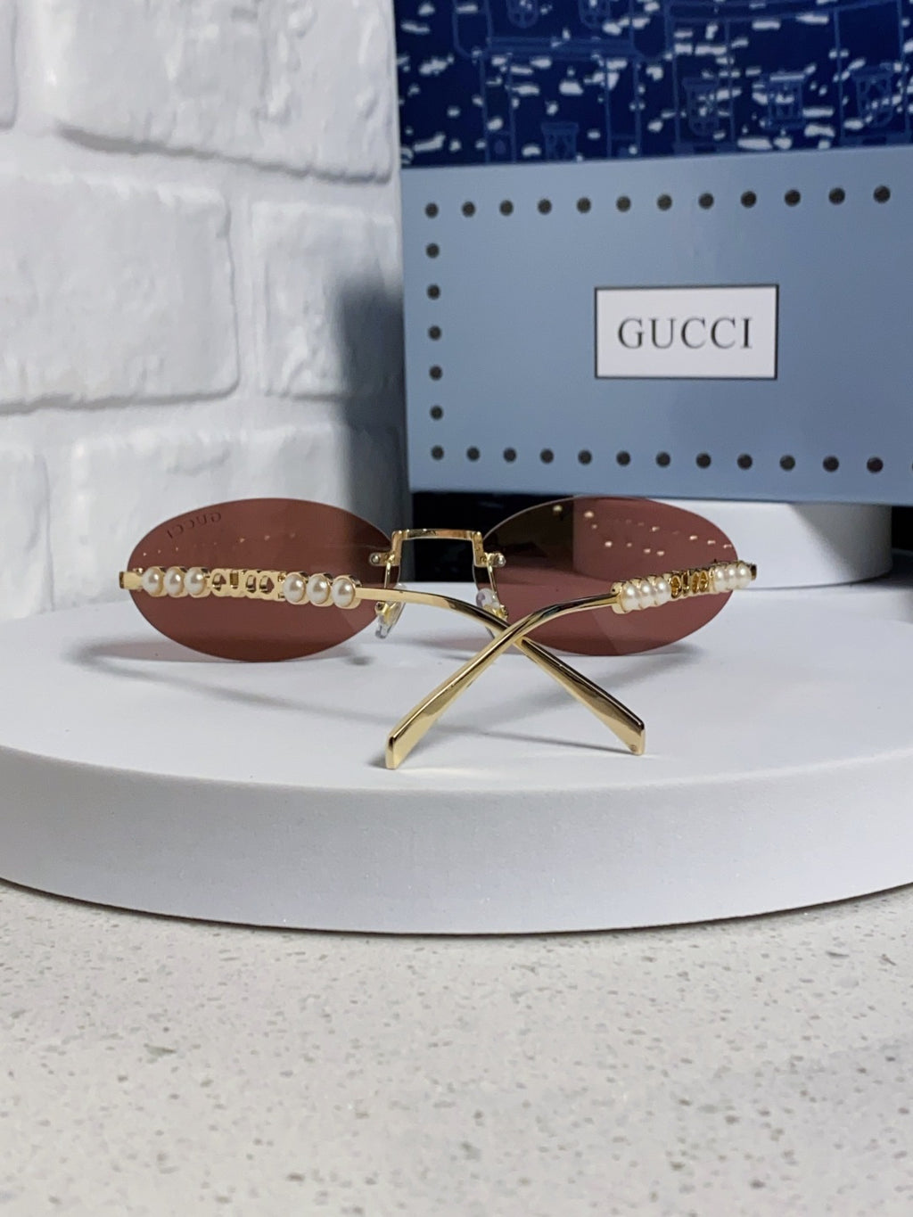 Gucci GG1922 Round Red Lens Sunglasses for Men & Women - detail image 3