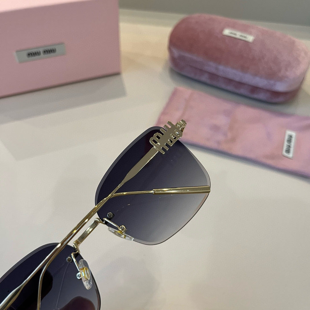 Miu Miu Lightweight Rimless Silver Lens Sunglasses for Women - 432601 - detail image 8