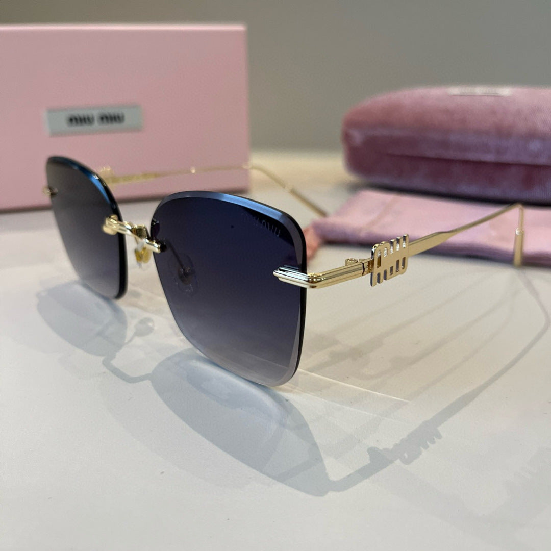 Miu Miu Lightweight Rimless Silver Lens Sunglasses for Women - 372413 - detail image 3