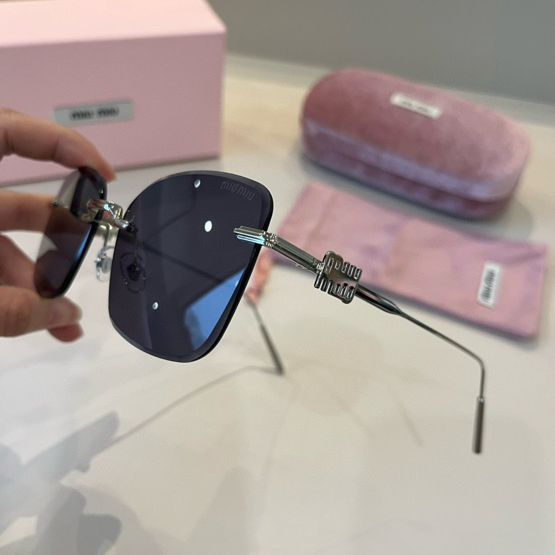 Miu Miu Lightweight Rimless Silver Lens Sunglasses for Women - 432602 - detail image 8