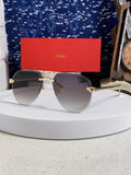 Cartier Metal Round Silver Lens Sunglasses for Men & Women - 358535