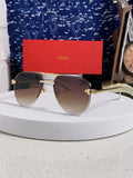 Cartier Metal Round Red Lens Sunglasses for Men & Women