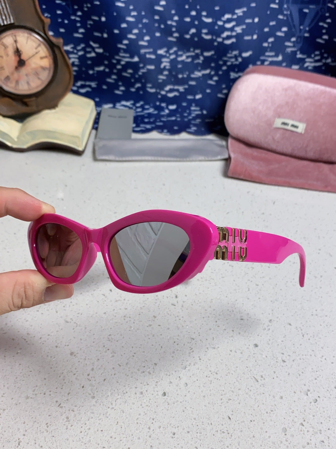 Miu Miu Cat-Eye Purple Lens Sunglasses for Men & Women - 358706 - detail image 6