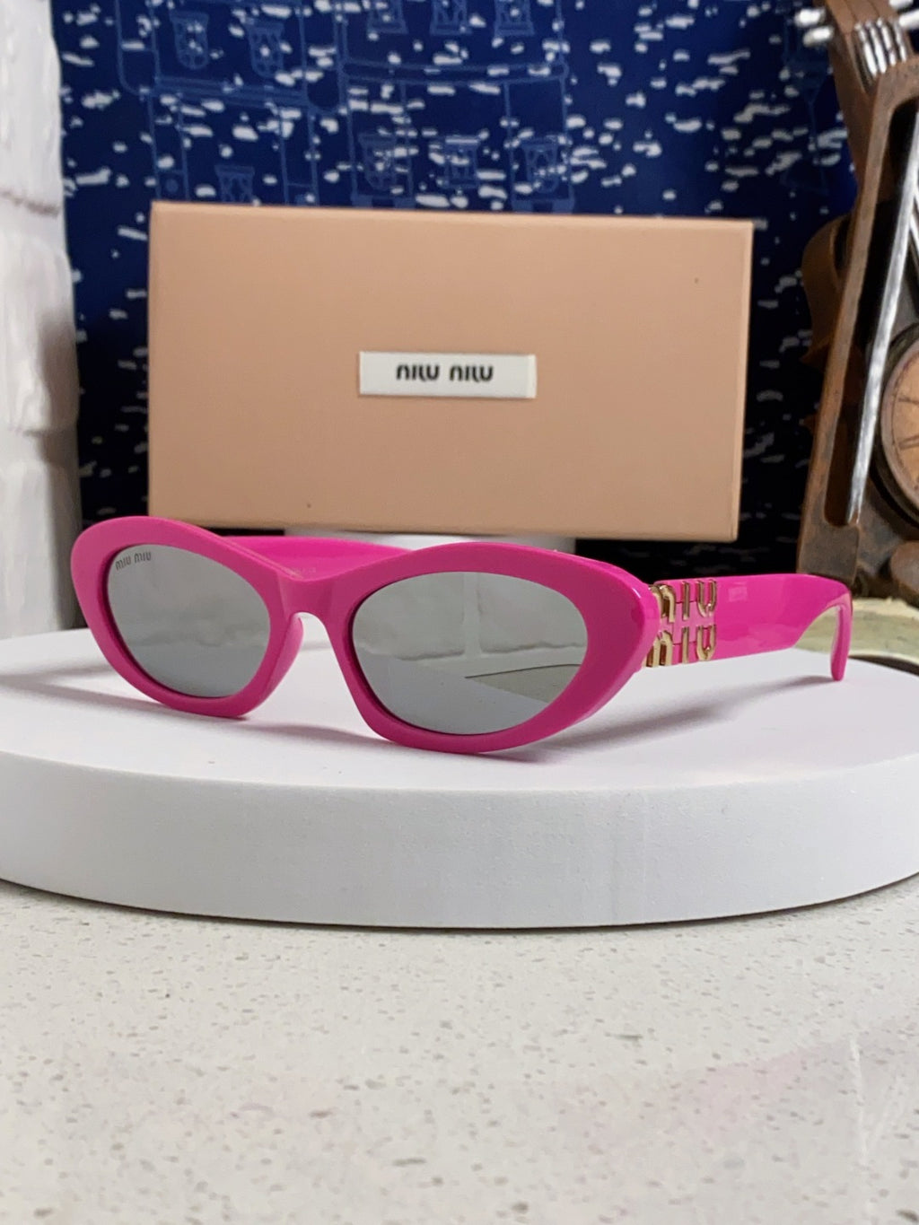 Miu Miu Cat-Eye Purple Lens Sunglasses for Men & Women - 358706
