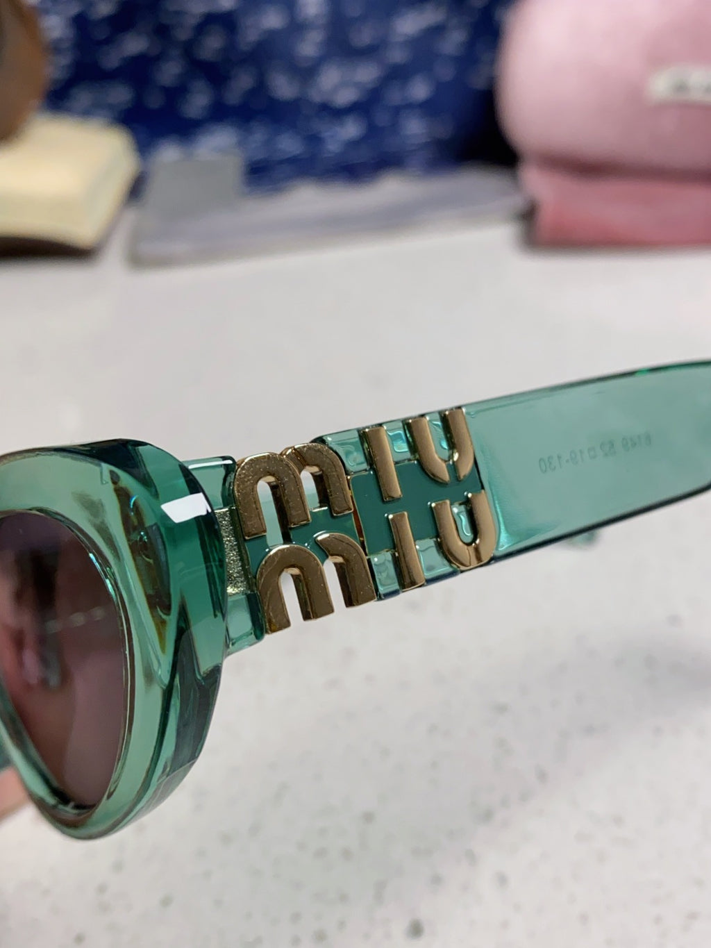 Miu Miu Cat-Eye Blue Lens Sunglasses for Men & Women - 358707 - detail image 7