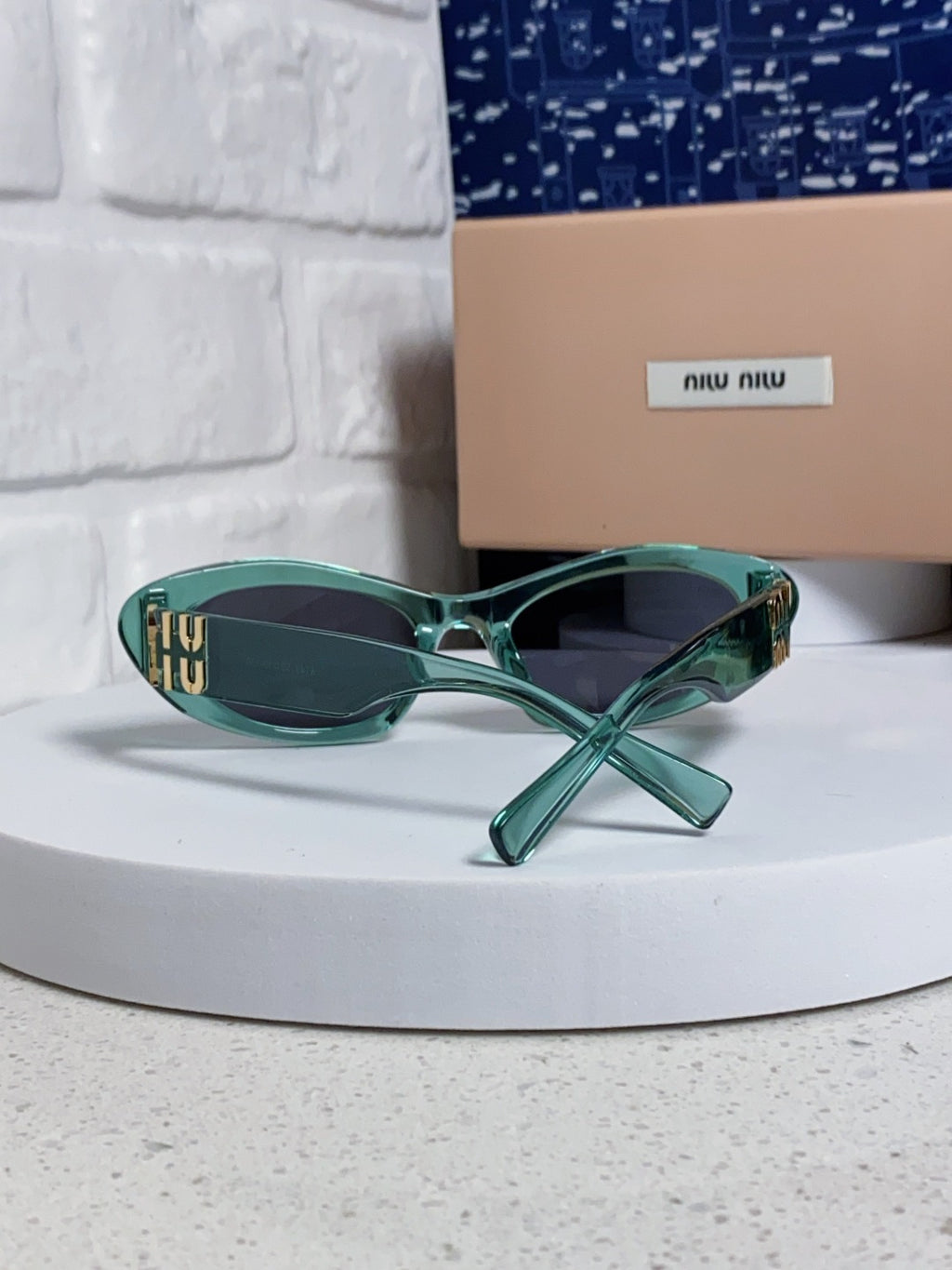 Miu Miu Cat-Eye Blue Lens Sunglasses for Men & Women - 358707 - detail image 3