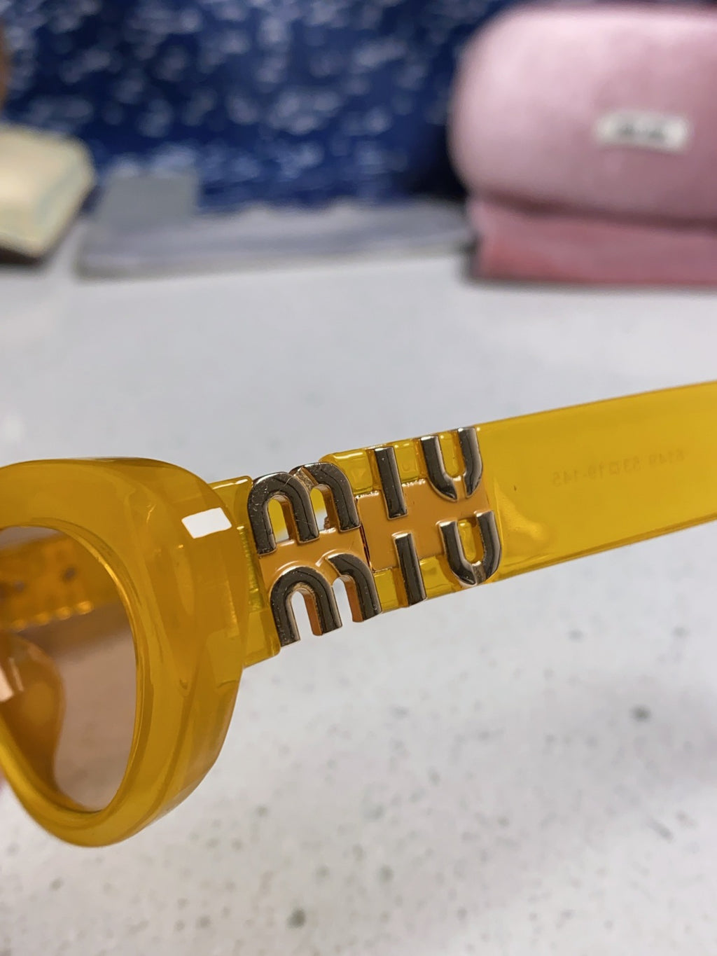 Miu Miu Cat-Eye Orange Lens Sunglasses for Men & Women - 358708 - detail image 7