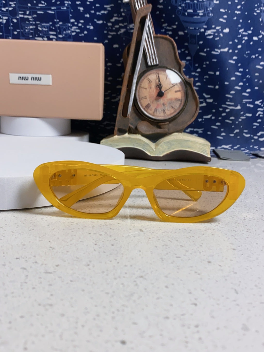 Miu Miu Cat-Eye Orange Lens Sunglasses for Men & Women - detail image 9