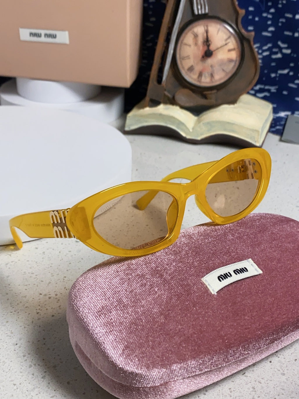 Miu Miu Cat-Eye Orange Lens Sunglasses for Men & Women - 358708 - detail image 10