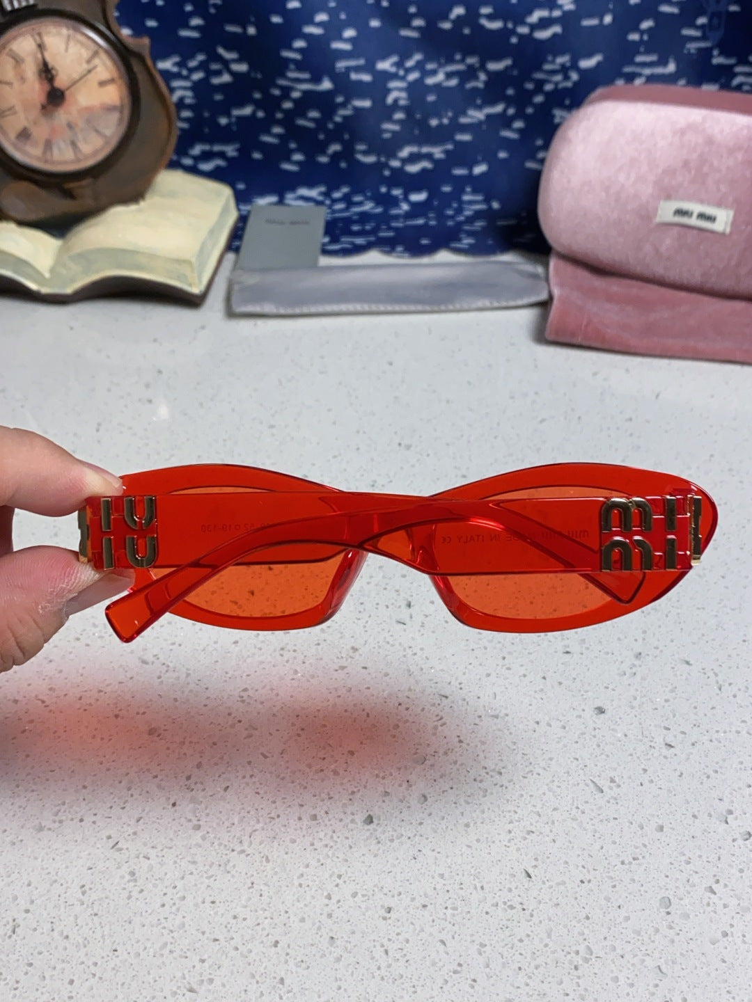 Miu Miu Cat-Eye Red Lens Sunglasses for Men & Women - 358709 - detail image 5