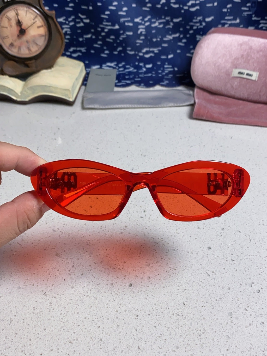 Miu Miu Cat-Eye Red Lens Sunglasses for Men & Women - 358709 - detail image 4