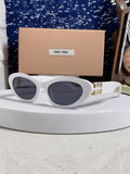 Miu Miu Cat-Eye Silver Lens Sunglasses for Men & Women - 358703