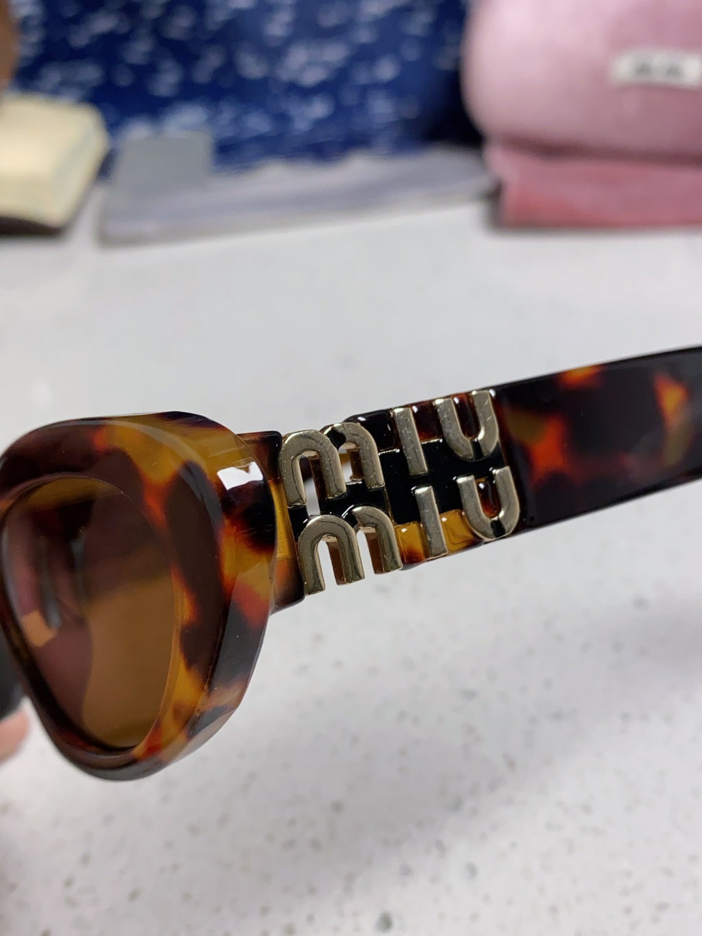 Miu Miu Cat-Eye Brown Lens Sunglasses for Men & Women - 358704 - detail image 7