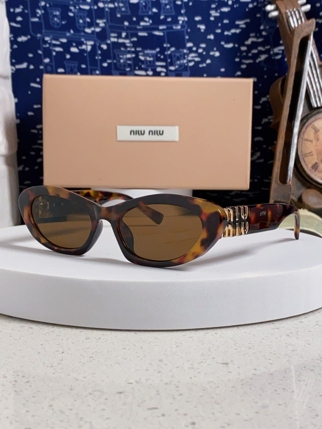 Miu Miu Cat-Eye Brown Lens Sunglasses for Men & Women - 358704