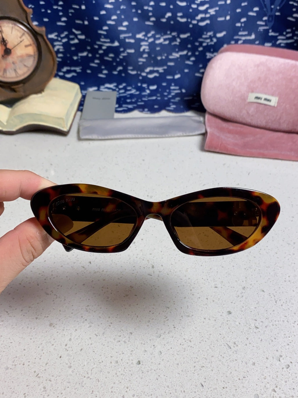 Miu Miu Cat-Eye Brown Lens Sunglasses for Men & Women - 358704 - detail image 4