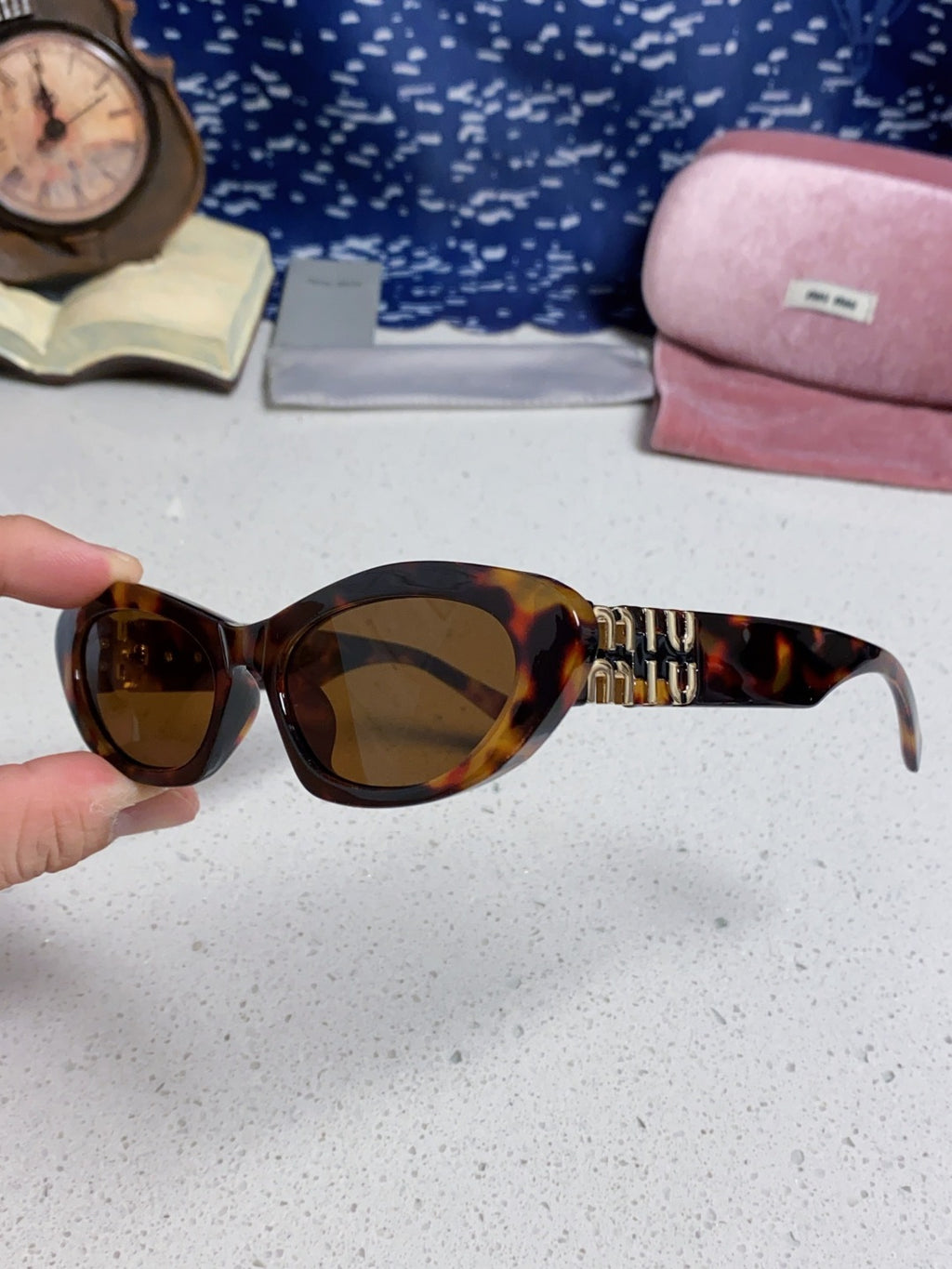 Miu Miu Cat-Eye Brown Lens Sunglasses for Men & Women - 358704 - detail image 6