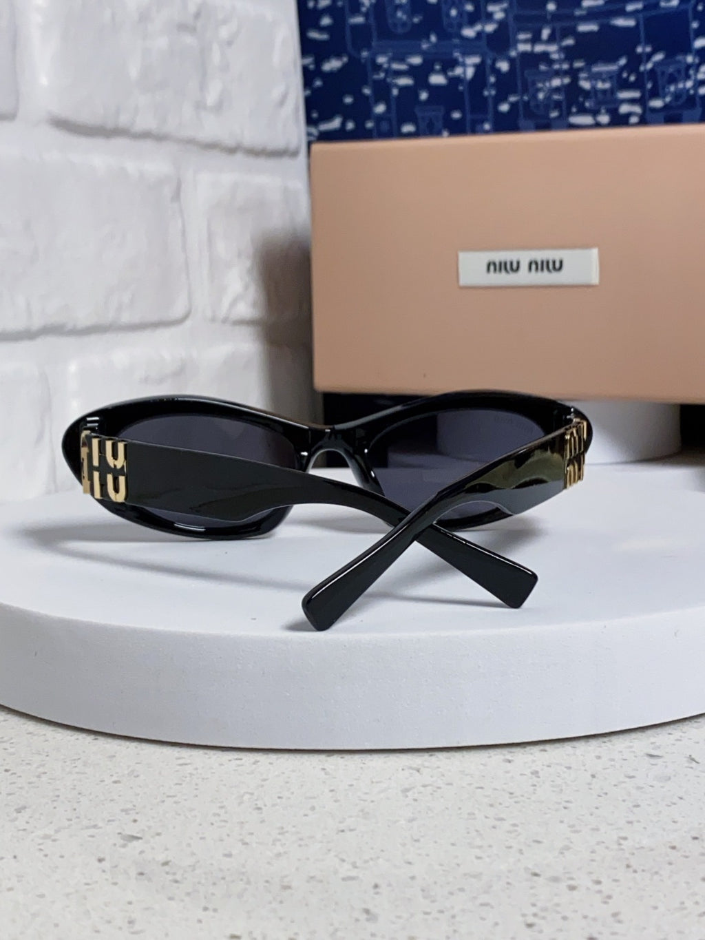 Miu Miu Cat-Eye Black Lens Sunglasses for Men & Women - 358705 - detail image 3