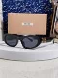 Miu Miu Cat-Eye Black Lens Sunglasses for Men & Women - 358705
