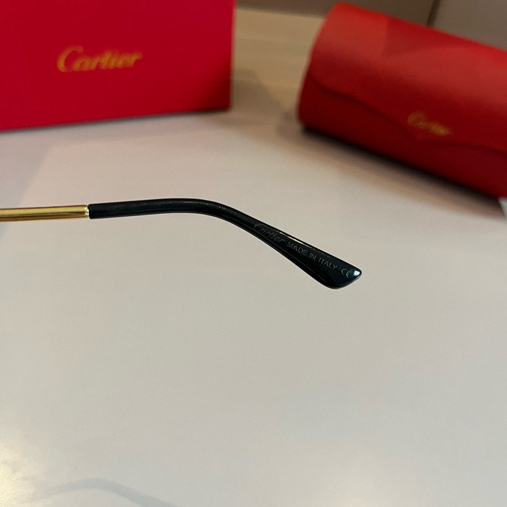 Cartier Lightweight Metal Rimless Silver Lens Sunglasses for Men & Wo - 935078 - detail image 8