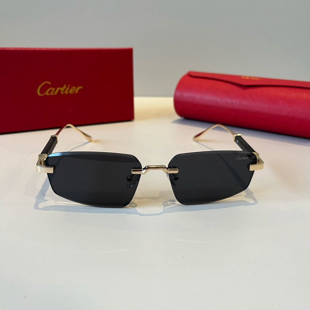 Cartier Lightweight Metal Rimless Silver Lens Sunglasses for Men & Wo - 935089 - detail image 2