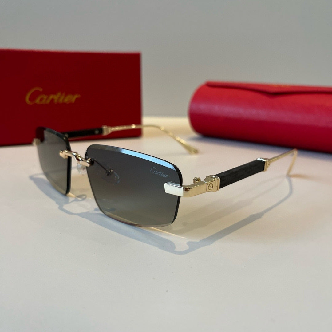 Cartier Lightweight Metal Rimless Silver Lens Sunglasses for Men & Wo - 935091 - detail image 3