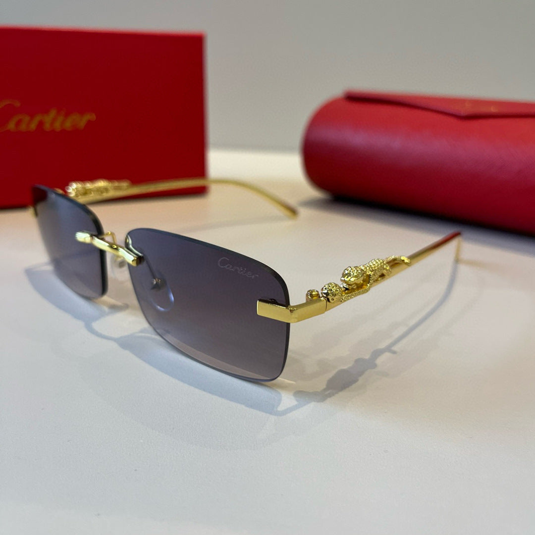 Cartier Lightweight Metal Rimless Silver Lens Sunglasses for Men & Wo - 935094 - detail image 3