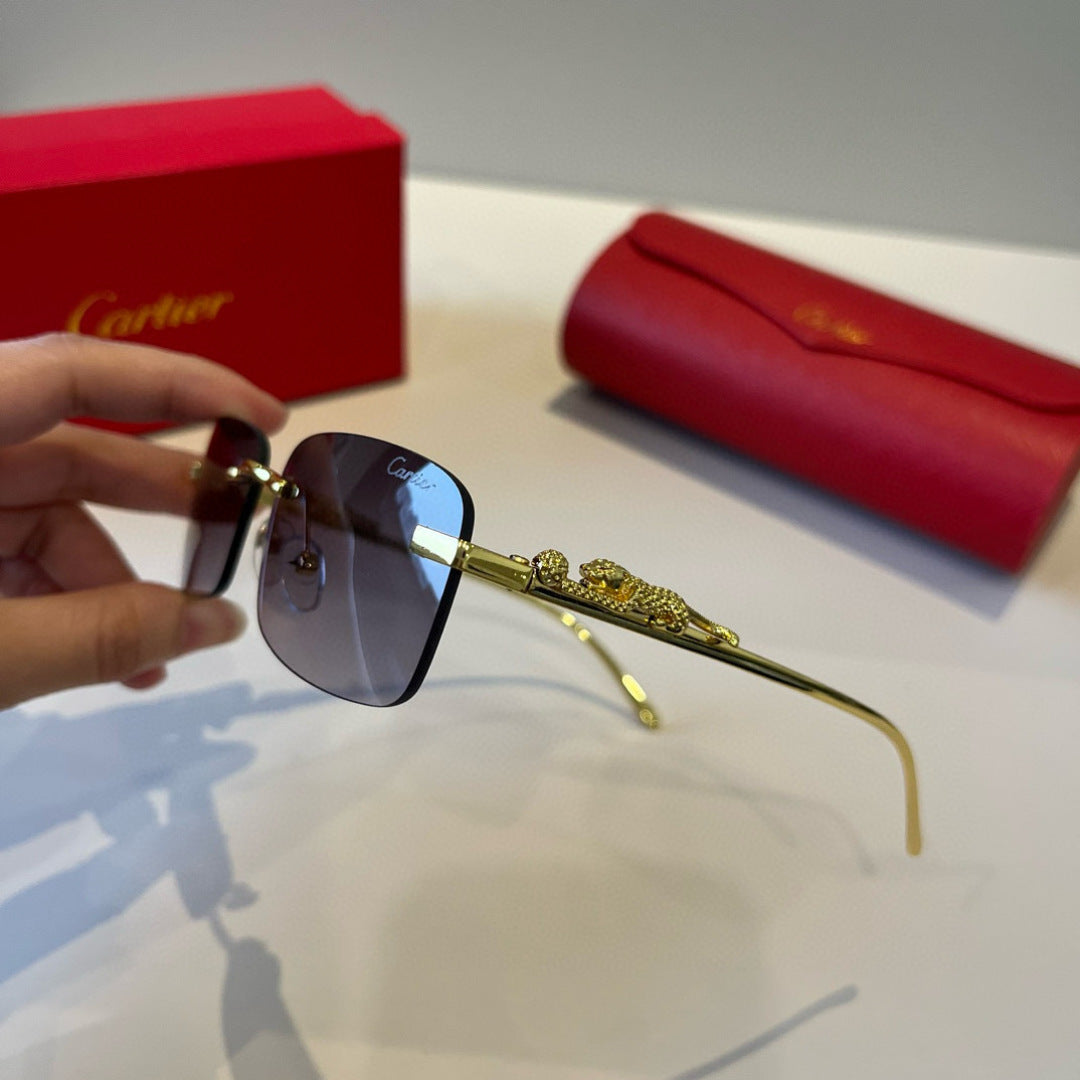 Cartier Lightweight Metal Rimless Silver Lens Sunglasses for Men & Wo - 935094 - detail image 4