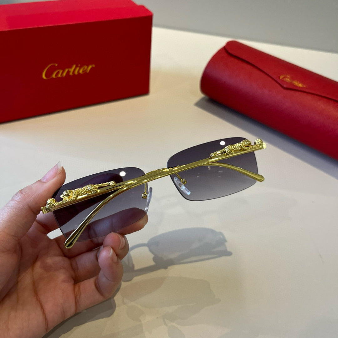 Cartier Lightweight Metal Rimless Silver Lens Sunglasses for Men & Wo - 935094 - detail image 6