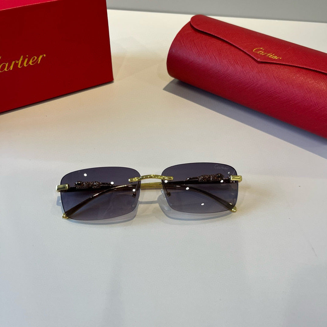Cartier Lightweight Metal Rimless Silver Lens Sunglasses for Men & Wo - 935094 - detail image 10