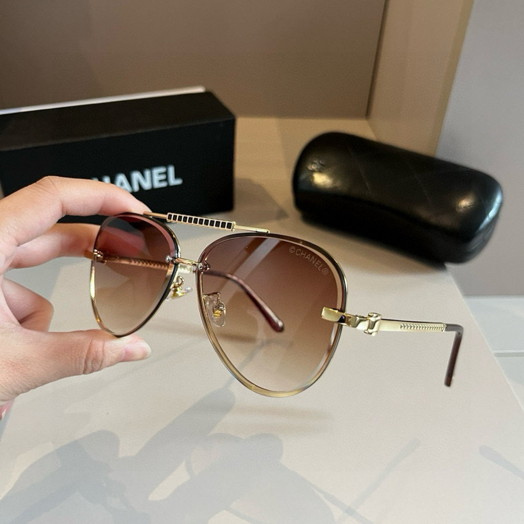 Chanel Fashion Gold Lens Sunglasses for Men & Women - 867021 - detail image 2
