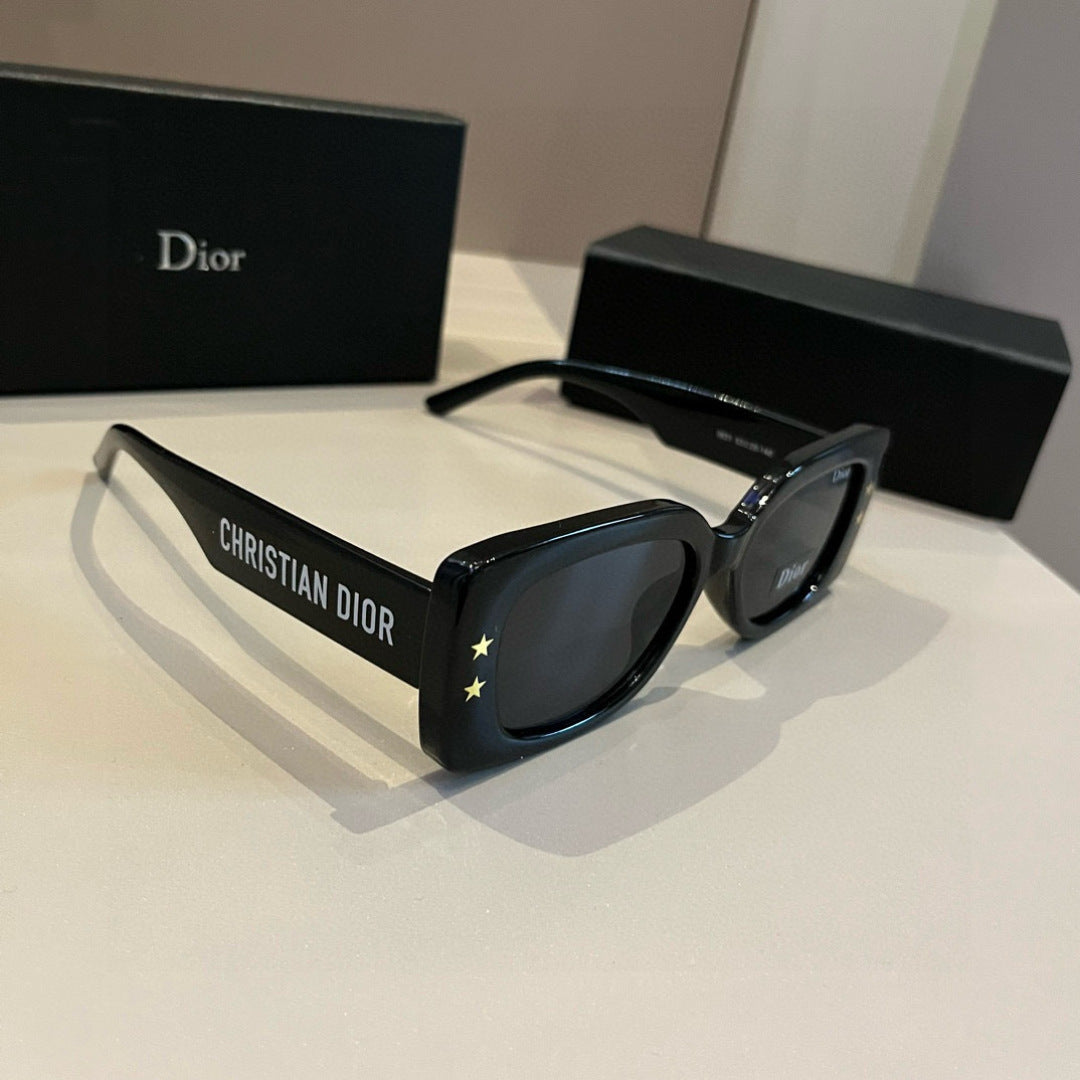 Dior Rectangular Black Lens Sunglasses for Men & Women