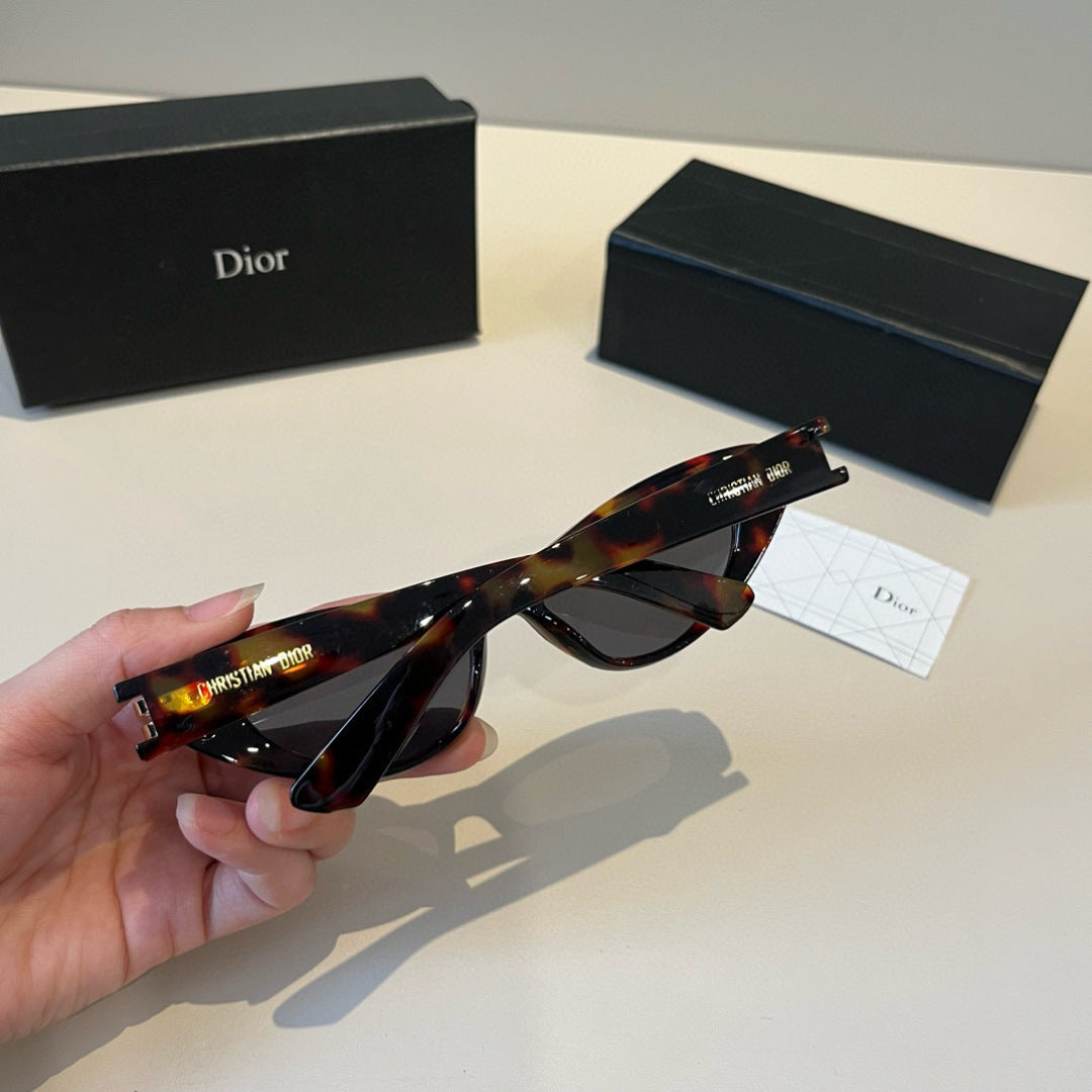 Dior Metal Cat-Eye Black Lens Sunglasses for Men & Women - detail image 7