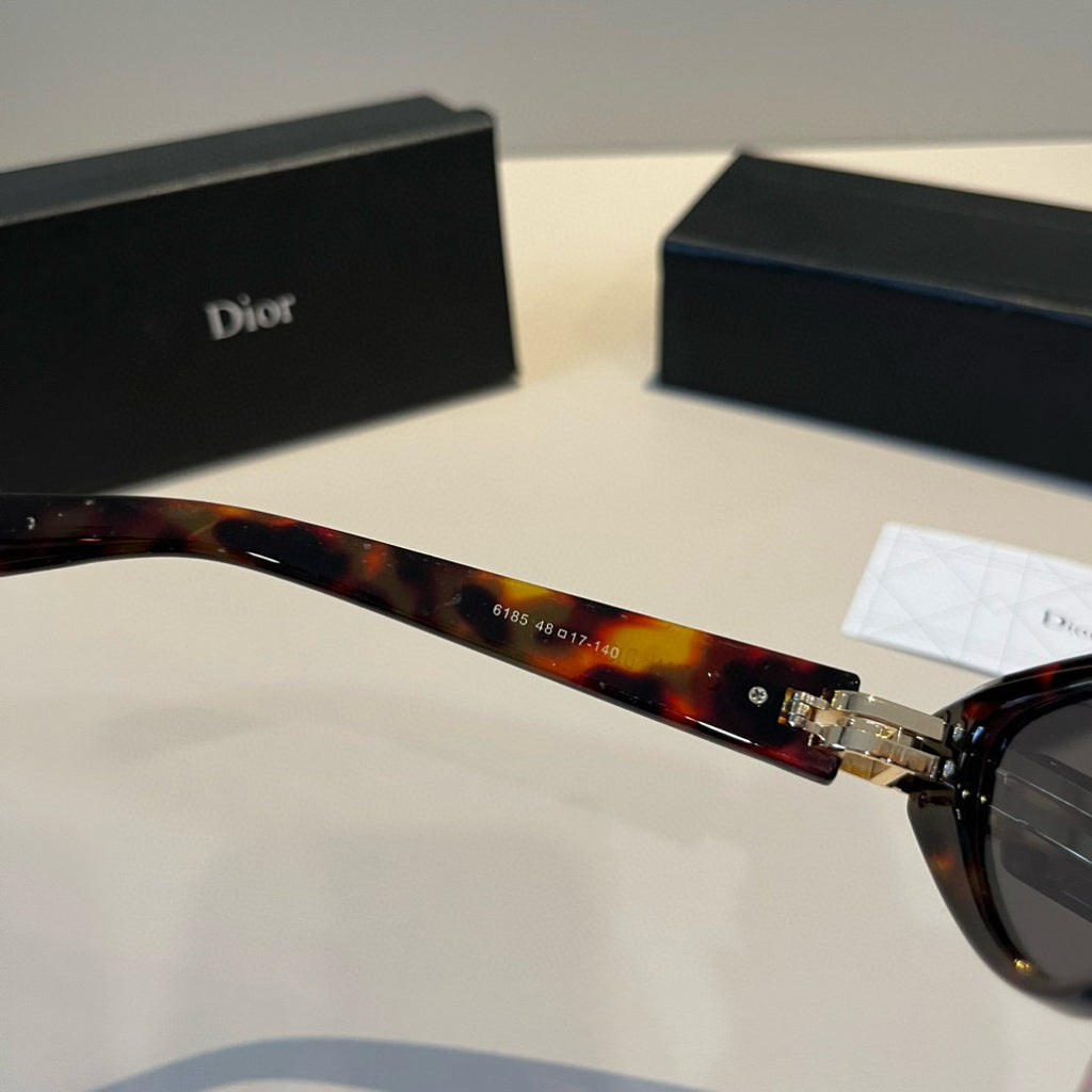 Dior Metal Cat-Eye Black Lens Sunglasses for Men & Women - detail image 6