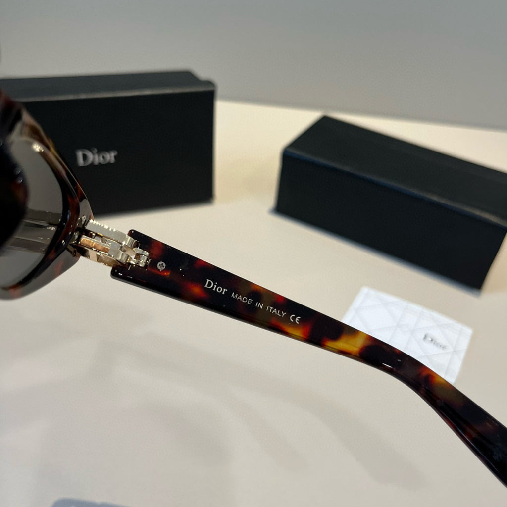 Dior Metal Cat-Eye Black Lens Sunglasses for Men & Women - detail image 8