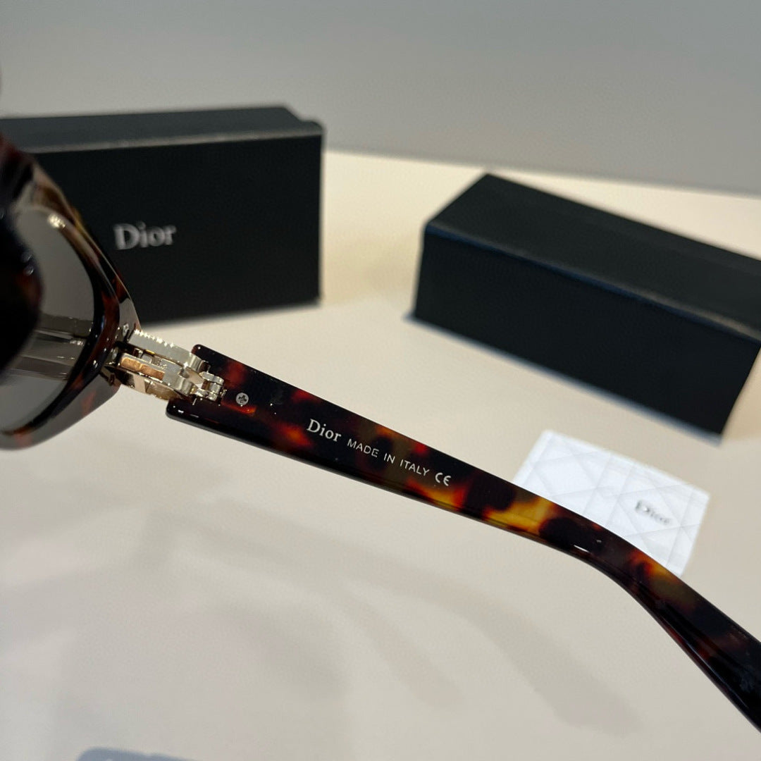 Dior Metal Cat-Eye Black Lens Sunglasses for Men & Women - detail image 8
