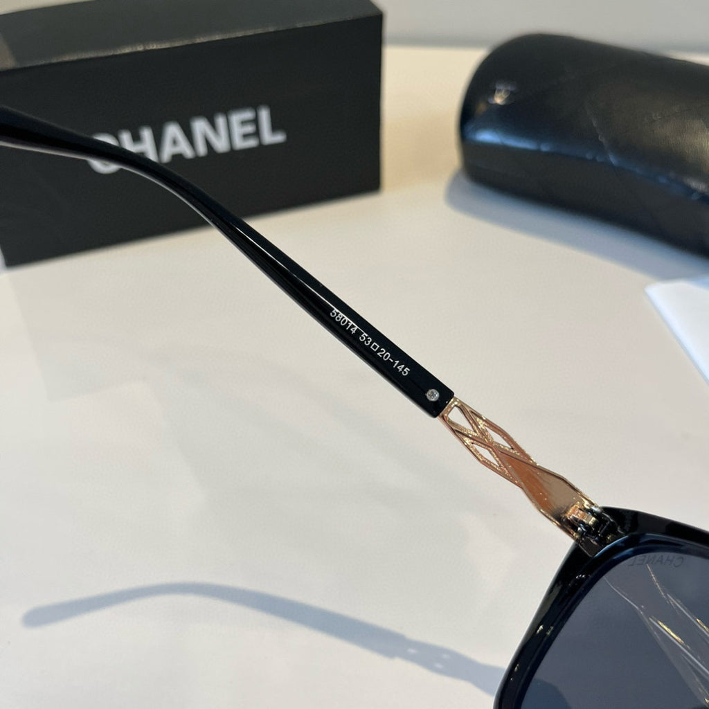 Chanel Oversized Black Lens Sunglasses for Men & Women - 371795 - detail image 5
