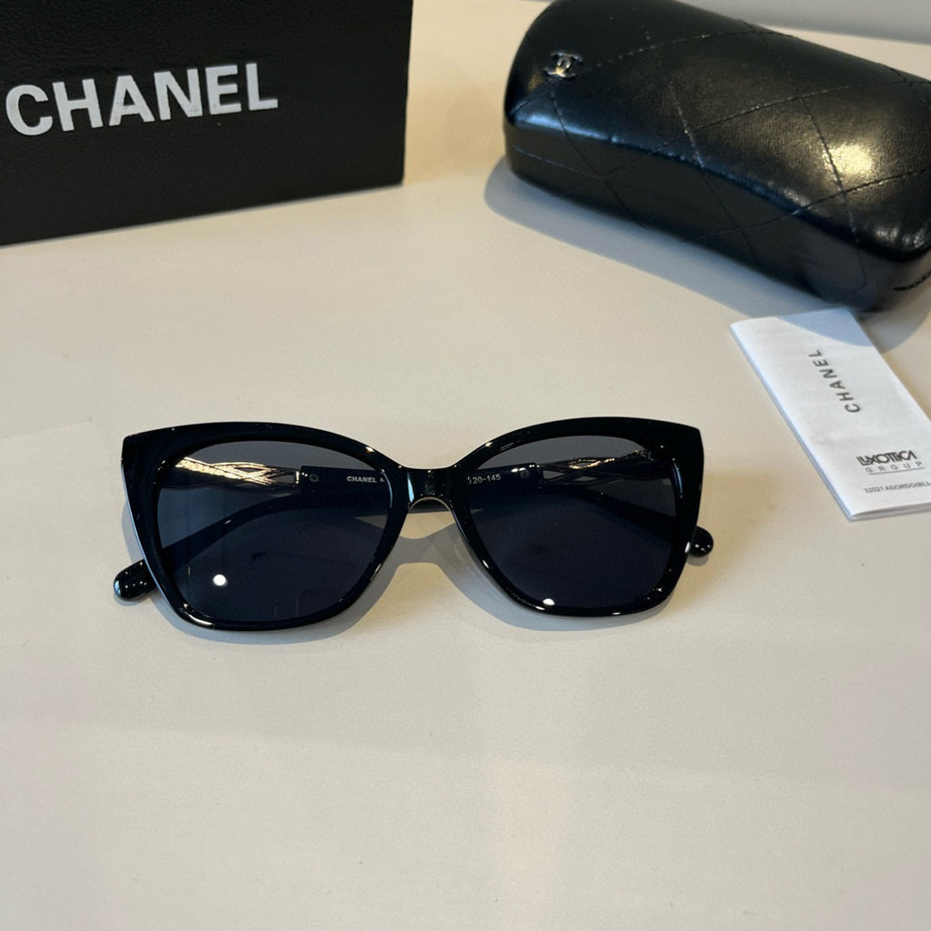 Chanel Oversized Black Lens Sunglasses for Men & Women - 371795 - detail image 9