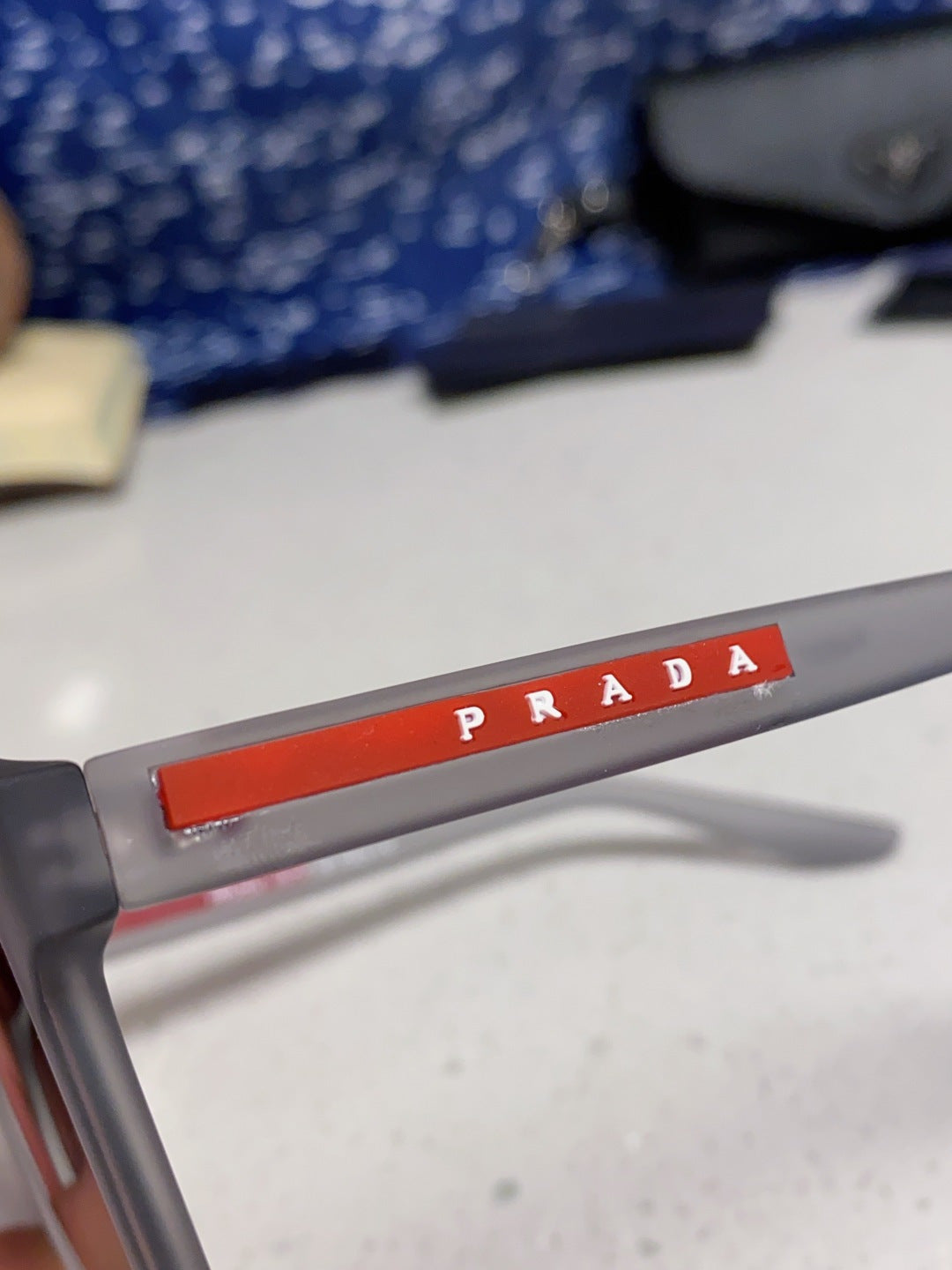 Prada Polarized Square Blue Lens Sunglasses for Men & Women - 398884 - detail image 7