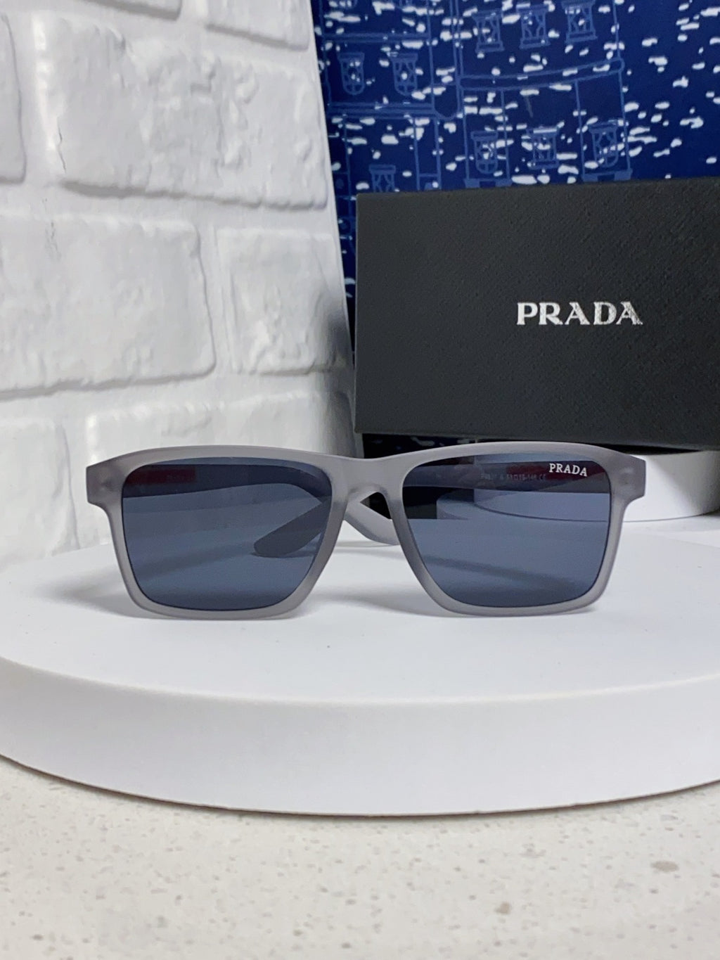 Prada Polarized Square Blue Lens Sunglasses for Men & Women - 398884 - detail image 2