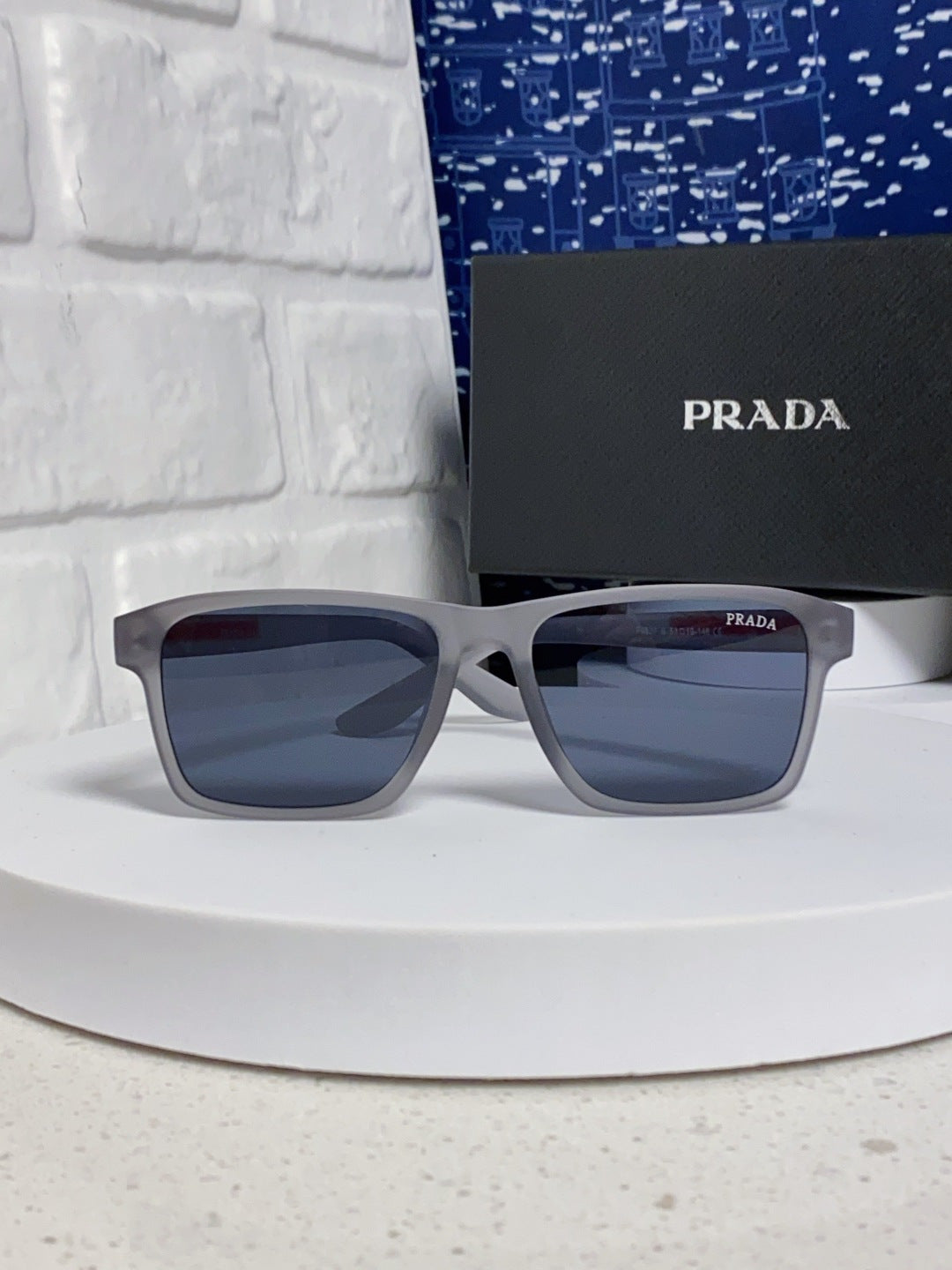 Prada Polarized Square Blue Lens Sunglasses for Men & Women - 398884 - detail image 2